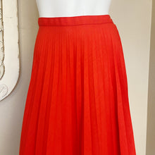 Load image into Gallery viewer, Margaret Godfrey | Women's Vintage Red Pleat Midi Skirt | Size: XS
