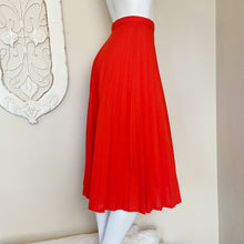 Load image into Gallery viewer, Margaret Godfrey | Women's Vintage Red Pleat Midi Skirt | Size: XS
