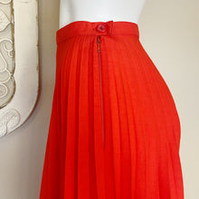 Load image into Gallery viewer, Margaret Godfrey | Women's Vintage Red Pleat Midi Skirt | Size: XS
