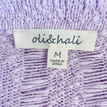 Load image into Gallery viewer, Oli &amp; Hali | Women&#39;s Lavender Oversized Long Sleeve Crop Pullover Sweater with Tags | Size: M
