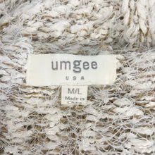 Load image into Gallery viewer, Umgee | Women's Cream and Brown Knit Soft Circle Short Sleeve Cardigan | Size: M/L

