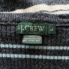 Load image into Gallery viewer, J. Crew | Womens Gray/Blue/Cream Striped Back Merino Wool Vest | Size: L
