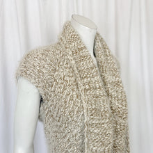 Load image into Gallery viewer, Umgee | Women's Cream and Brown Knit Soft Circle Short Sleeve Cardigan | Size: M/L

