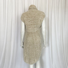 Load image into Gallery viewer, Umgee | Women's Cream and Brown Knit Soft Circle Short Sleeve Cardigan | Size: M/L
