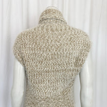 Load image into Gallery viewer, Umgee | Women's Cream and Brown Knit Soft Circle Short Sleeve Cardigan | Size: M/L
