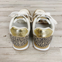 Load image into Gallery viewer, J. Crew | Women&#39;s Leopard and Tan Nylon Striped City Sneakers | Size: 7
