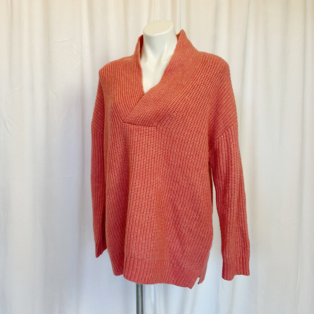 Talbots | Women's Salmon Cable Knit Long Sleeve Pullover Sweater with Tags | Size: L