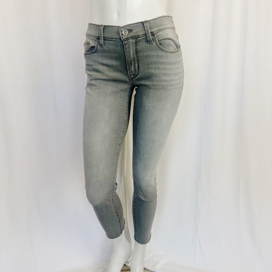 Hudson | Women's Light Gray Natalie Midrise Super Skinny Ankle Jeans | Size: 25
