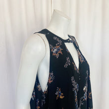 Load image into Gallery viewer, Free People | Women&#39;s Black Floral Print Sleeveless Mini Dress | Size: S
