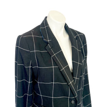 Load image into Gallery viewer, Merona | Women&#39;s Black and White Plaid Wool Blend Blazer Jacket | Size: 14
