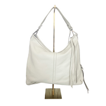 Load image into Gallery viewer, Banana Republic | Women&#39;s Cream Pebbled Leather Hobo Shoulder Bag
