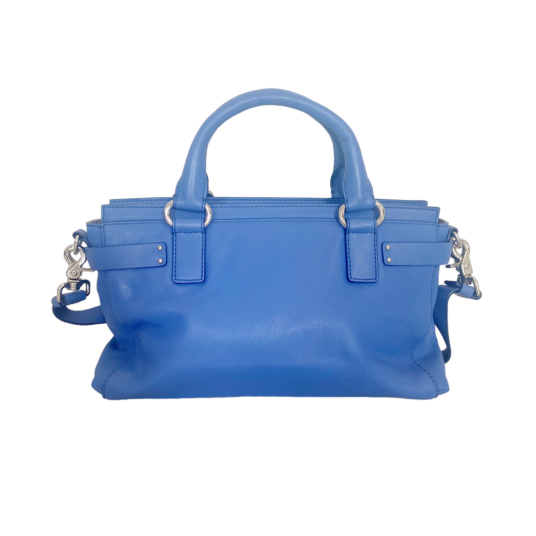 Banana Republic | Women's Blue Leather Satchel Bag