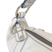 Load image into Gallery viewer, Banana Republic | Women&#39;s Cream Leather Large Hobo Handbag
