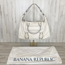Load image into Gallery viewer, Banana Republic | Women&#39;s Cream Leather Large Hobo Handbag
