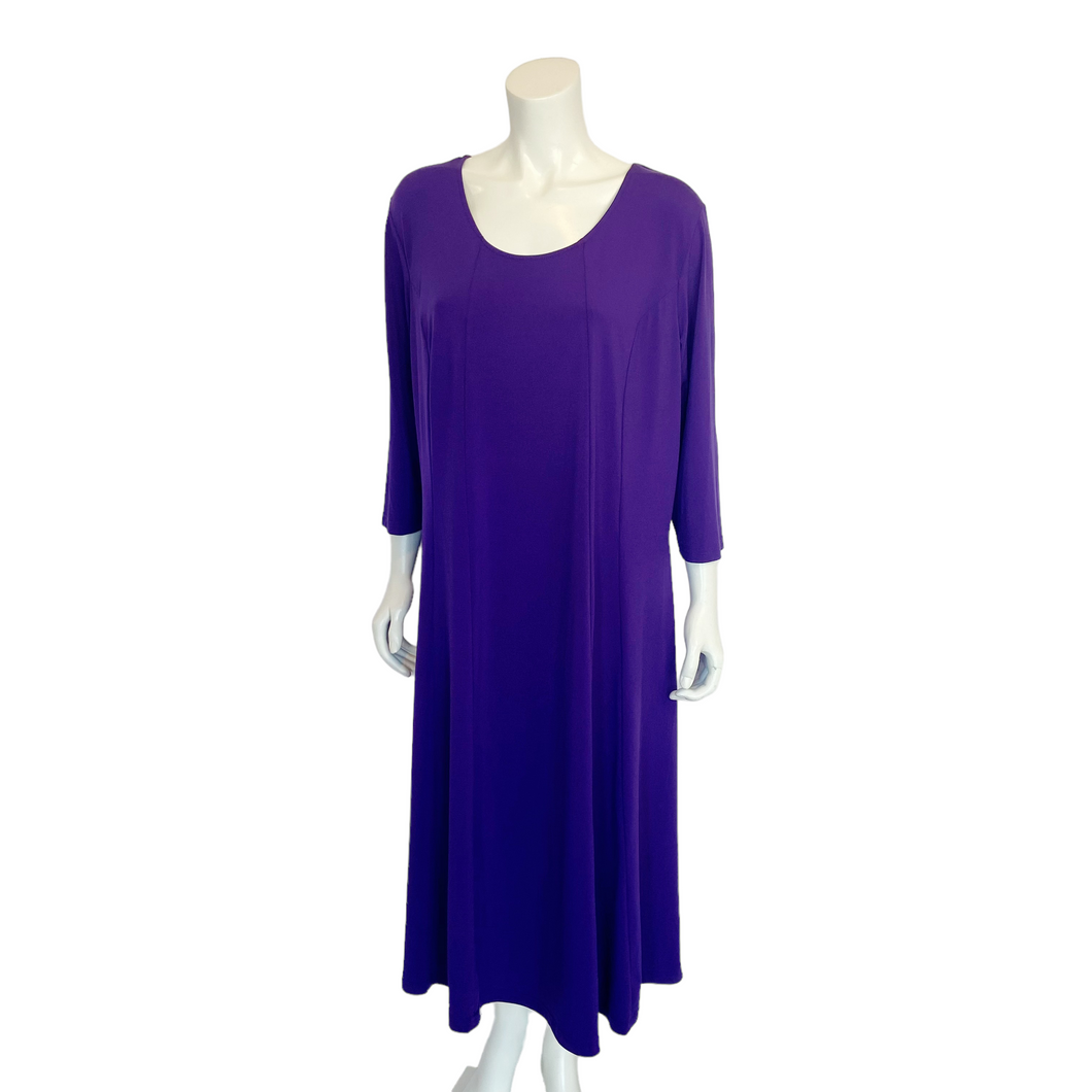 Woman Within | Womens Purple Long Sleeved Maxi Dress | Size: 1X