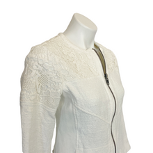 Load image into Gallery viewer, Cabi | Women&#39;s Ivory Lace Zip Up Jacket | Size: S
