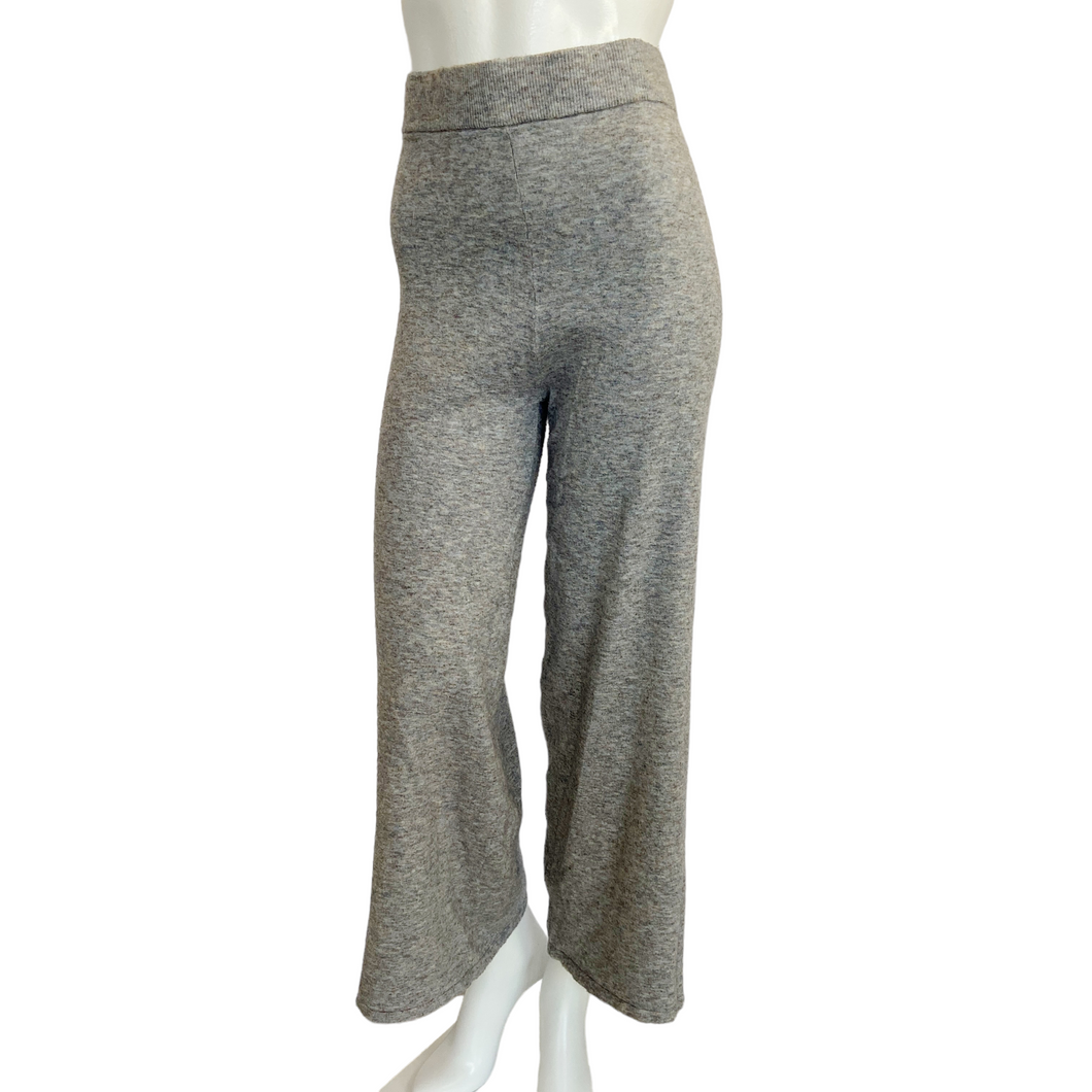 Time and Tru | Womens Heather Gray Wide Leg Pull On Pants | Size: L