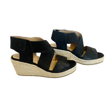 Load image into Gallery viewer, Naturalizer | Womens Black Strap Wedge Sandals | Size: 8
