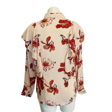 Load image into Gallery viewer, Leith | Womens Pink &amp; Red Floral Print Long Sleeved Button Down Blouse | Size: S
