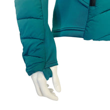 Load image into Gallery viewer, Bernardo | Womens Teal EcoPlume Puff Hooded Jacket | Size: S
