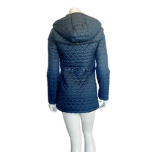 Load image into Gallery viewer, Marc New York | Womens Navy Blue Lightweight Long Puffer Jacket w/ Removable Hood | Size: XS
