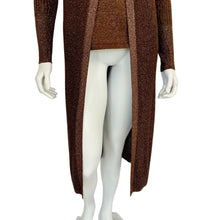 Load image into Gallery viewer, Nygard | Women&#39;s Brown Metallic Mockneck Top &amp; Duster Set | Size: S/M Petite
