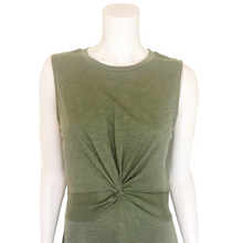 Load image into Gallery viewer, Caslon | Women&#39;s Olive Green Twist Waist Sleeveless Dress | Size: S

