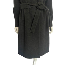 Load image into Gallery viewer, Calvin Klein | Women&#39;s Dark Gray Wool Blend Belted Trench Coat | Size: 4
