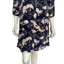 Load image into Gallery viewer, Old Navy | Womens Blue/White/Red 3/4 Sleeve Dove Pattern Shift Dress | Size: M
