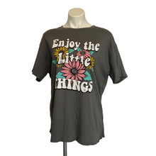 Load image into Gallery viewer, Tres Bien | Women&#39;s Gray Enjoy The Little Things Short Sleeve Tee | Size: M/L
