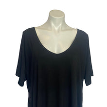 Load image into Gallery viewer, Double Zero | Womens Black Crew Neck Short Sleeved Top | Size: L

